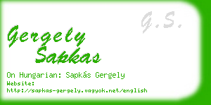gergely sapkas business card