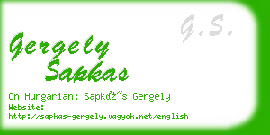 gergely sapkas business card